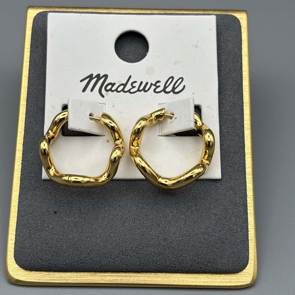 Madewell Gold Tone Huggie Hoops